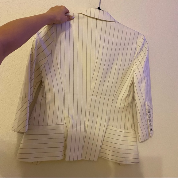 BEBE white striped blazer - Picture 5 of 5